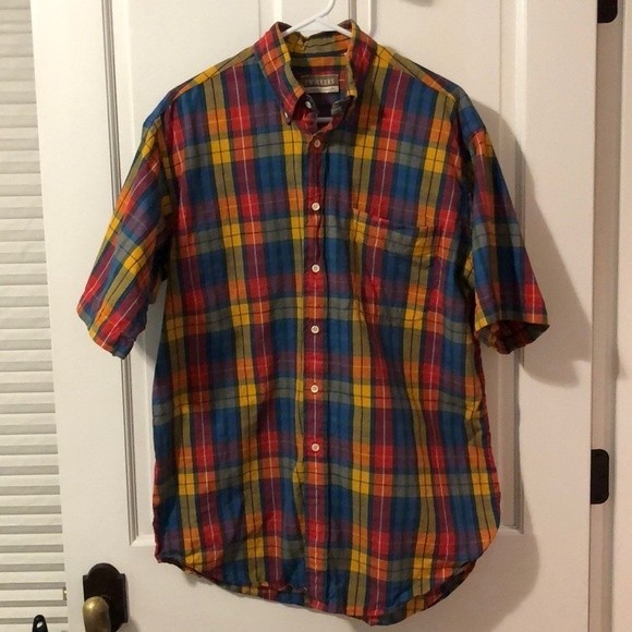 Other - VTG Twickers Plaid Button Down Short Sleeve Shirt